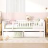 Full Size Daybed Bed With Two Drawers - White - Image 15