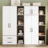 6 Door Wardrobe With Shelves And Drawers - Natural - Image 13
