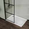 Shower Screen Door Walk In Wet Room, 3 Panel Style - Black - Image 4