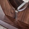Modern Minimalist Texture Sticker Patterned Rectangular Coffee Table - Walnut Dark Brown - Image 18