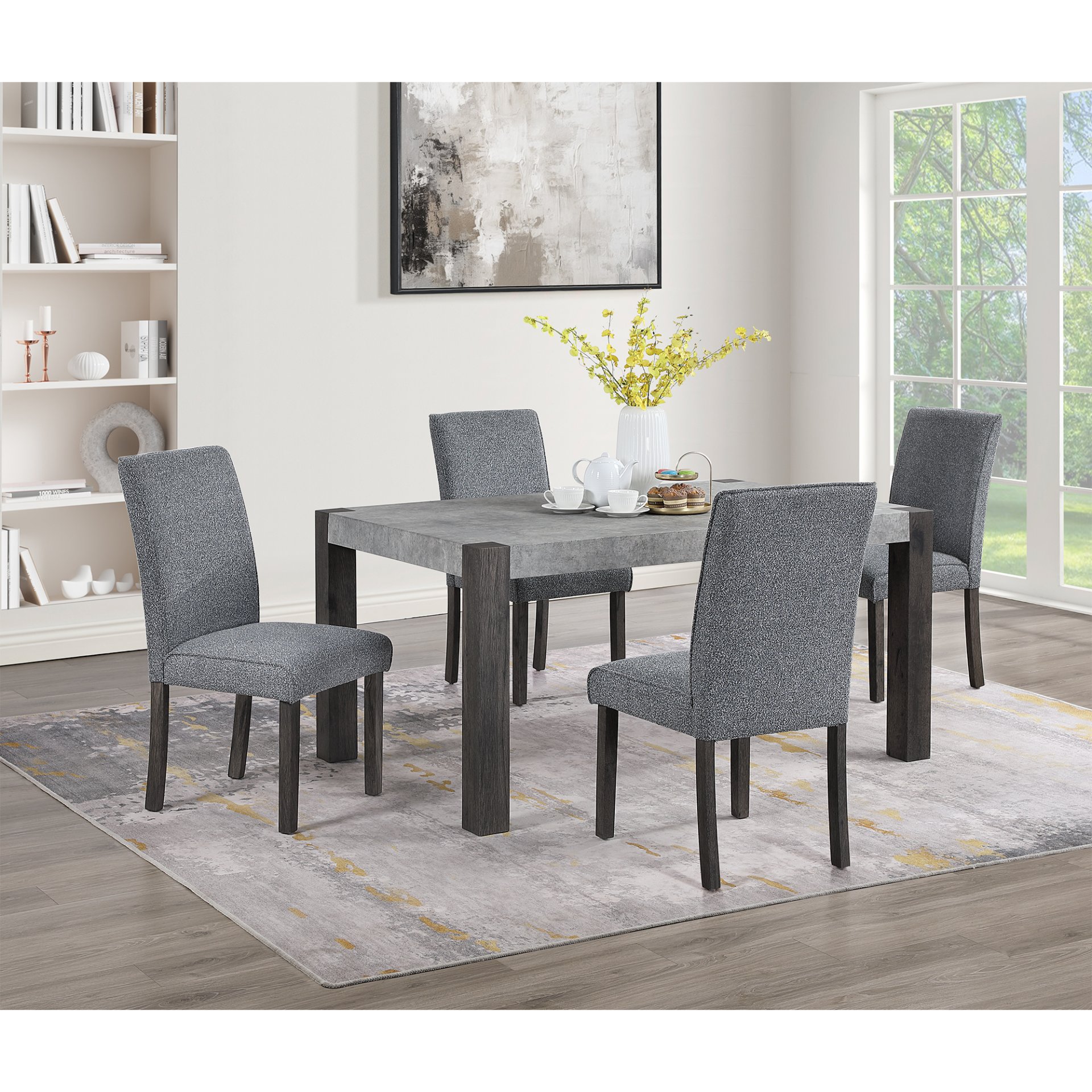 Dahiris - Dining Table Set With Chairs - Gray - Image 2