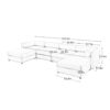 Modular Sectional Sofa With Storage Ottoman Extra Large U Shaped Convertible Couch Deep Seat Cylindrical Backrest And Armrests Chenille - Camel - Image 4