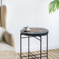 Side Table - Black / Brown