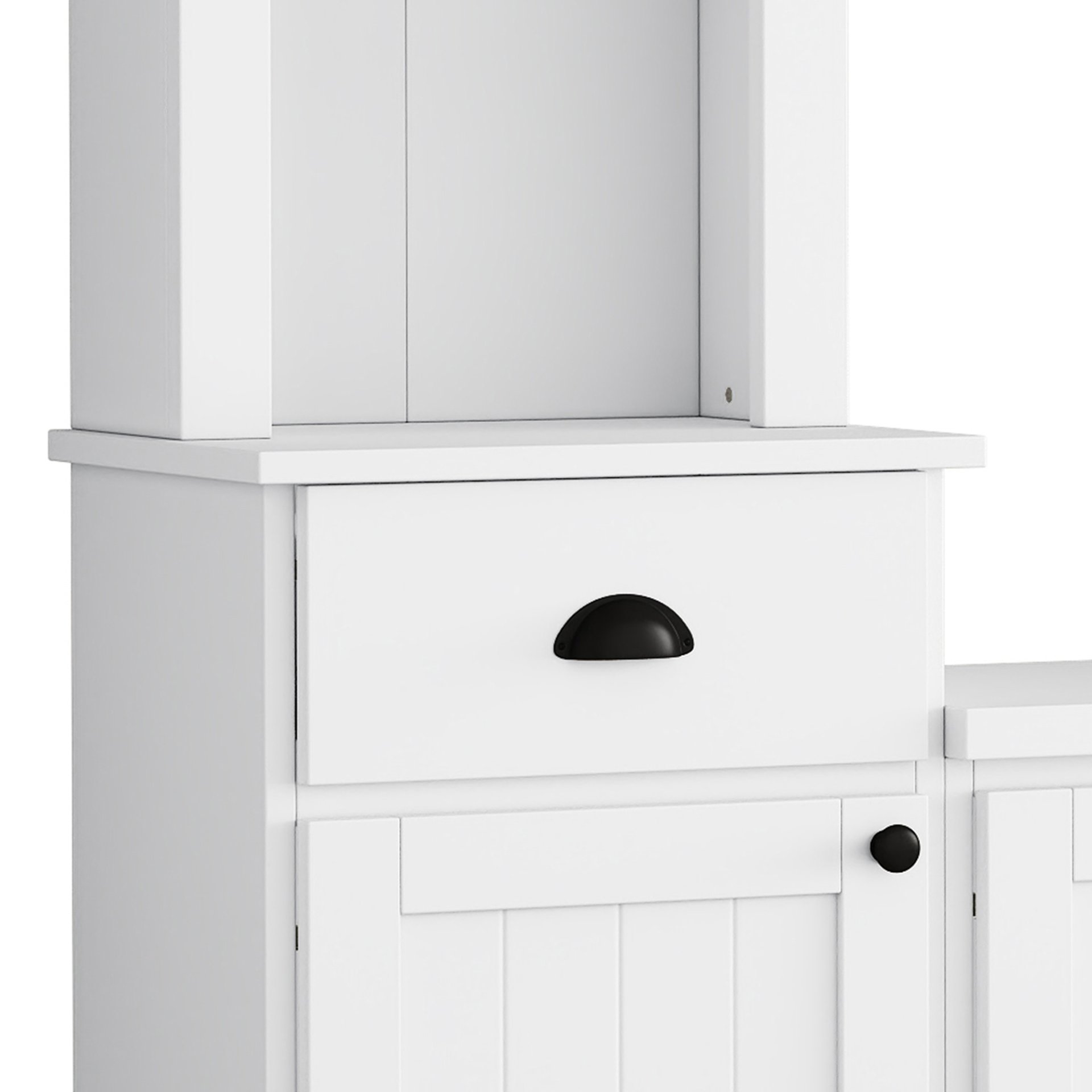 Minimalist - Entertainment Wall Unit Set With Bridge For TVs Up To 75", Ample Storage Space TV Stand With Adjustable Shelves - White - Image 17