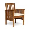 Casa - Rustic Dining Chair Set With Cushions, Acacia Wood, 2 Pieces - Brown - Image 9