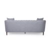 Contemporary 3 Seater Sofa With Plush Accents And Button Tufted Diamond Stitching - Gray - Image 9