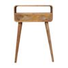 Mini Curved Console Table - Oak - Image 4