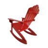 Reclining Outdoor Rocking Adirondack Chair - Red - Image 6