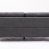 Callie - Woven Fabric Sofa Loveseat Chair Living Room (Set of 3) - Gray - Image 6