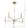 Courtyard - 5 Light Candle Light Chandelier - Clear / Gold - Image 3