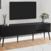 TV Stand, Media Entertainment Center, Storage Cabinet, Console, Storage Shelves, Bedroom, Living Room, Contemporary, Modern - Black - Image 11