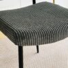 Modern Dining Chair (Set of 2) Fabric Upholstered With Black Metal Legs, Home And Bedroom Use - Gray - Image 6