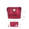 5 Piece Set (20"24"28 +A Travel Bag And A Toiletry Bag), Hard Case Spinner Wheels Luggage Sets With Tsa Lock Carry On Suitcase Luggage Durable Suitcase Color Matching - Wine Red - Image 5