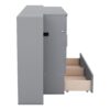Full Size Murphy Bed With Shelves, Drawers And USB Ports - Gray - Image 9