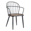 Industrial Inspired Indoor Dining Chair With Metal Legs And Birch (Set of 2) - Black / Natural - Image 10