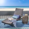 Kauai - Modern Style Pe Wicker Chaise Lounge - Brown Multi - Image 2