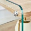 Modern 3 Layer Bedside Cabinet With Storage Function In Wood And Tempered Glass - Wood - Image 14
