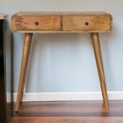 Curved Hallway Table - Oak