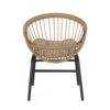 Outdoor Accent Chair With Curved Back And Basket Frame, (Set of 2) - Light Brown / Beige - Image 9