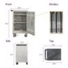 Mobile Charging Cart And Cabinet For Tablets Laptops 30 Device With Combination Lock - Antique White - Image 3