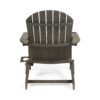 Zenithia - Outdoor Foldable Adirondack Chair With 2 Cup Holders - Gray - Image 9