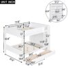 Full Over Full Bunk Bed With 2 Drawers And Multi-Layer Cabinet - White - Image 21