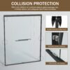 Double Sliding Shower Door, Semi Frameless Bypass Bathroom Sliding Door With 1 / 4" (6Mm) Tempered Glass For Walk In Shower - Matte Black - Image 7