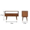 Curved Media Unit - Chestnut - Image 12