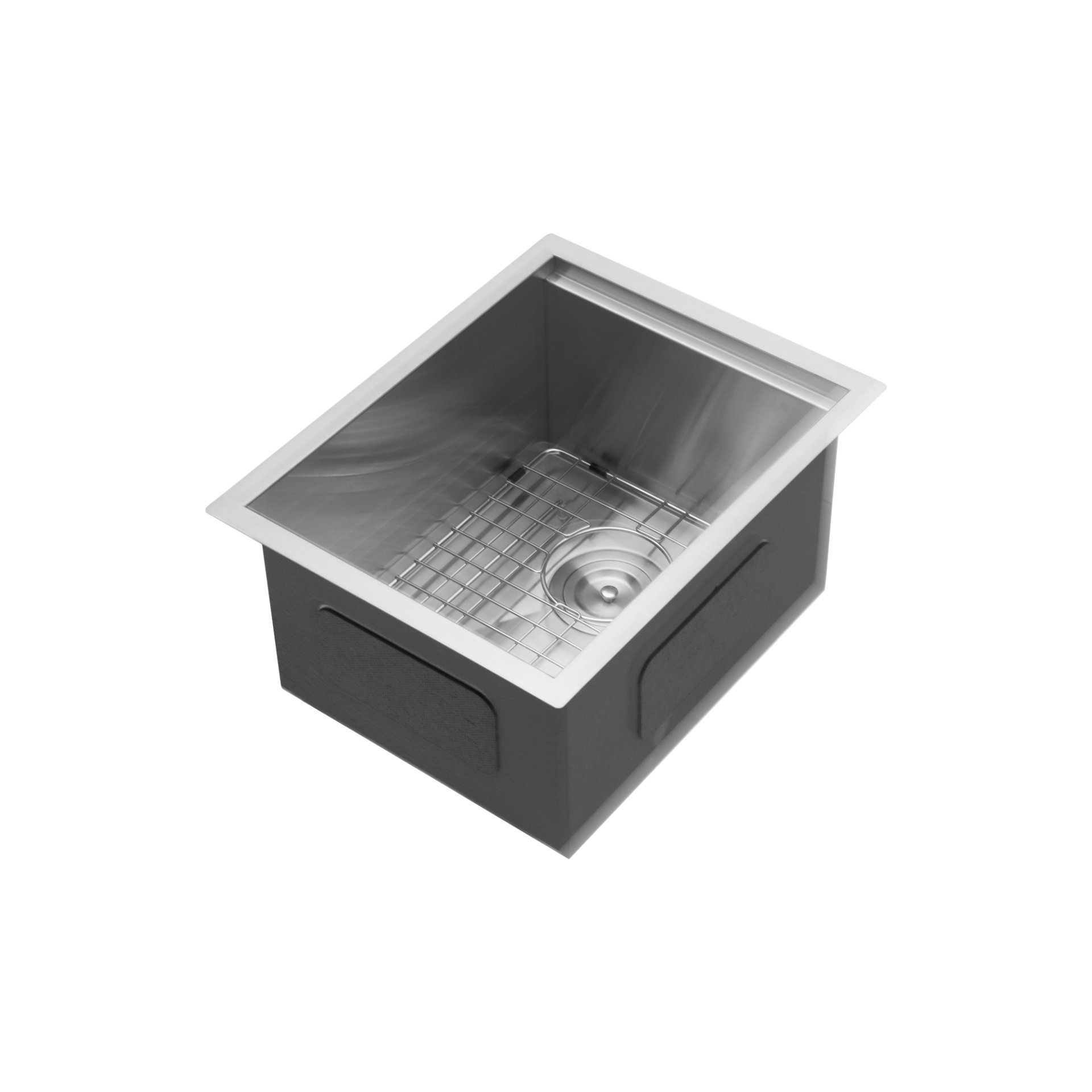 15" Undermount Kitchen Sink 16 Gauge Ledge Workstation - Brushed Nickel - Image 8