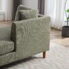 Wide Modern Double Sided Upholstered Chaise Lounge With Throw Pillows - Green - Image 11