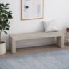 Farmhouse Style Wooden Dining Bench With Rustic Aesthetic - Gray - Image 4