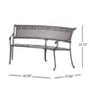 Sector - Bench With Curved Design And Diamond Cross Seat - Copper - Image 3