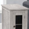 Accent End Table, Narrow, Storage, Transitional - Gray Wash - Image 2