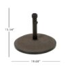Um Holder Round Umbrella Base 66 Lbs Concrete - Brown - Image 3