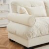Modern L Shaped Sectional Cloud Sofa With Convertible Deep 4 Seater Design - Cream - Image 3