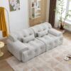Large Size 2 Seater Sofa, Pure Foam Comfy Sofa Couch, Modern Lounge Sofa For Living Room, Apartment - Beige - Image 4