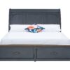 Americana - Queen Size Sleigh Bed - Blue - Image 6