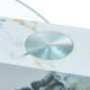 Contemporary Artistic Double Layer Coffee Table And Marble Collision Tempered Glass Top - Transparent / White / Black - Image 13