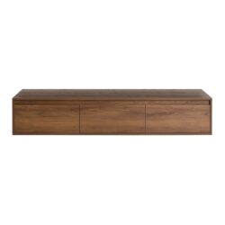 Premium Ebony 60" Bathroom Cabinet With Soft Close Drawer And Float Mounting Design Excluding Sink - Brown Ebony