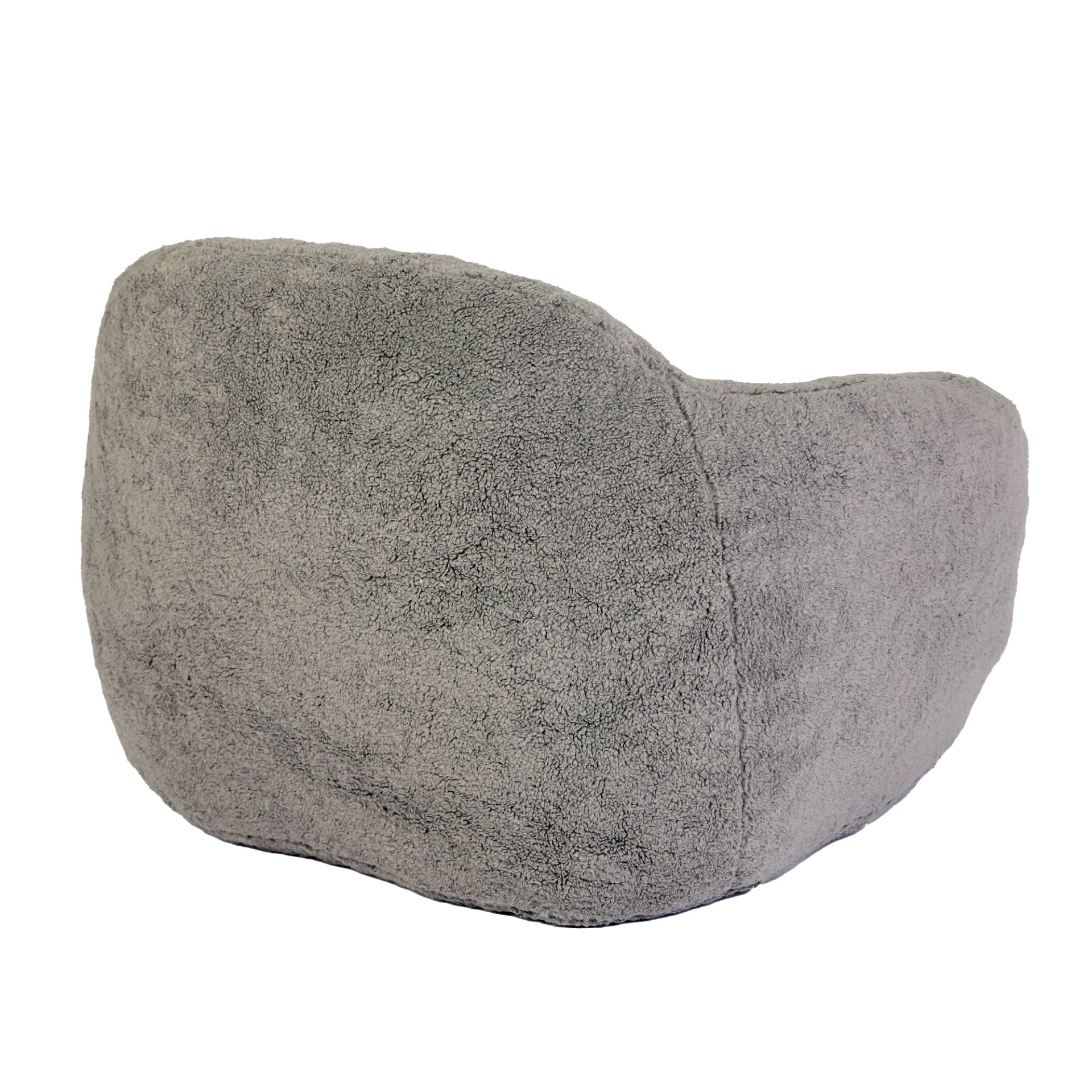 Giant Bean Bag Chair For Adults, Spacious Memory Foam Bean Bag Sofa With Armrests Teddy Fabric, Comfy Seating For Living Room Or Bedroom - Light Gray - Image 11
