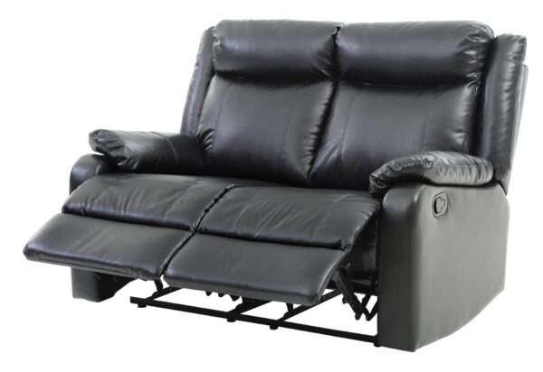 Sleek Contemporary Love Seat - Black
