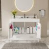 43" Bathroom Vanity Multi Functional Cabinet - White - Image 10