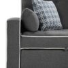 Austin - Modern Sleeper Sofa With 2 USB Charging Ports And 4 Accent Pillows - Gray - Image 7