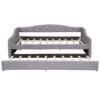 Full Long Size Daybed With LED Belt And Trundle - Gray - Image 10