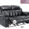 Reclining Loveseat For Relaxation - Black - Image 4