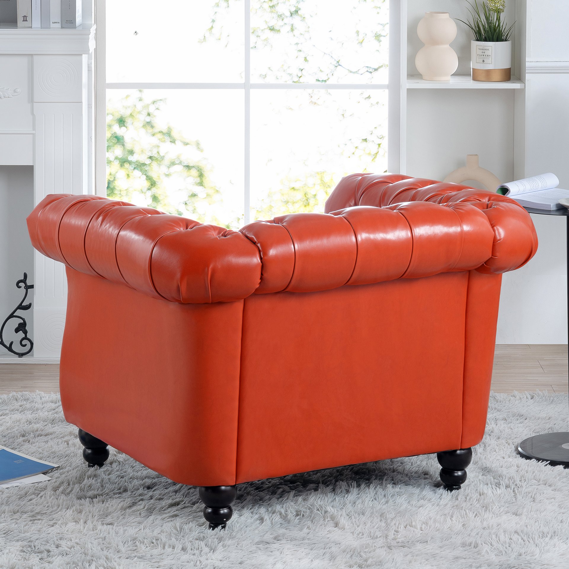 1 Seater Sofa For Living Room - Orange - Image 5