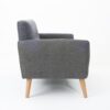 Mid Century Modern Loveseat Sofa With Button Tufted Backrest - Dark Gray - Image 8