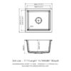 Kitchen Sink Undermount Granite Composite 17.71" X 15.74" - Black - Image 3