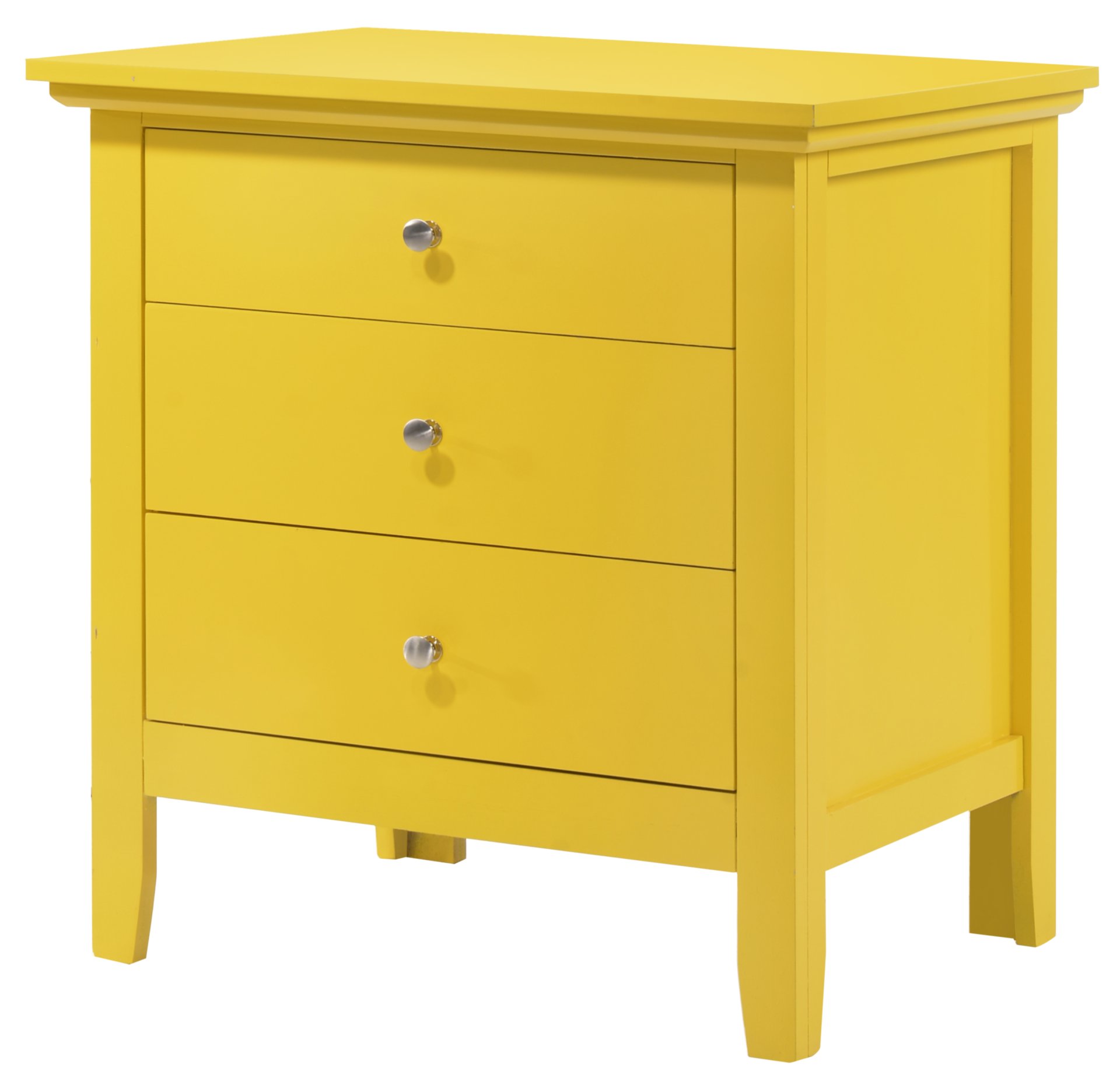 3 Drawer Nightstand - Yellow - Image 2