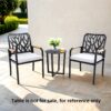 Outdoor Patio Stationary Dining Chairs With Outdoor Grade Sunbrella Cushions, Branch Like Backrest (Set of 2) - Bourbon Brown - Image 4
